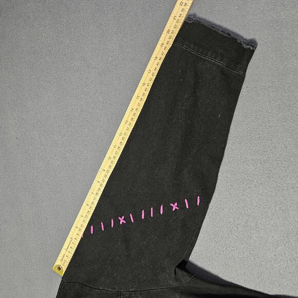 Monster High Black Denim Jacket XL Pink Stitching Graphic Print Spirit Halloween - Picture 11 of 14